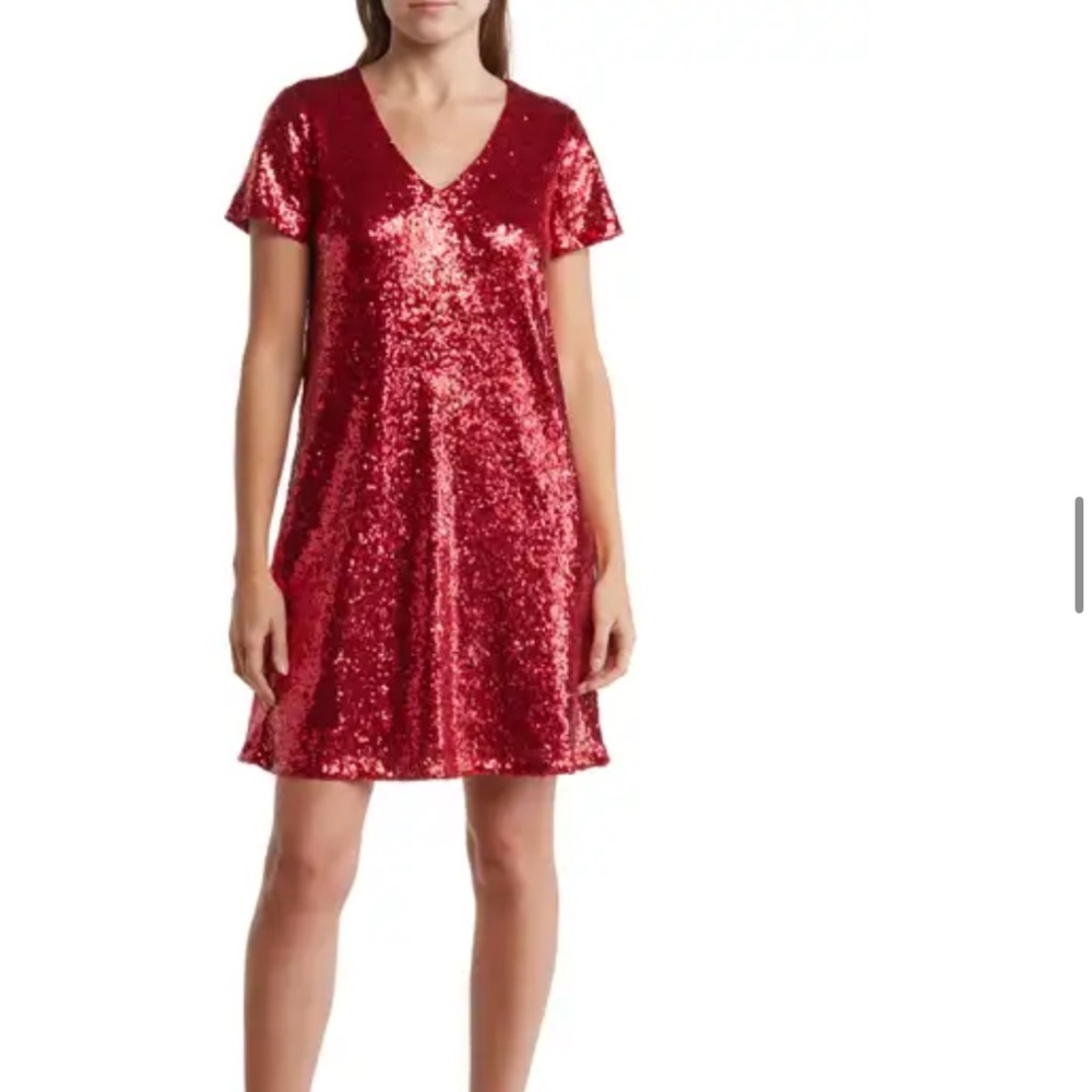 Red Sequin Dress